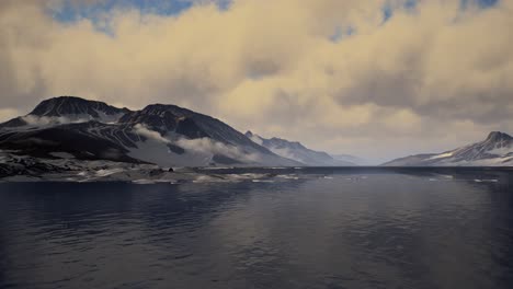 Mit-Eis-Bedeckte-Berge-In-Der-Antarktischen-Landschaft
